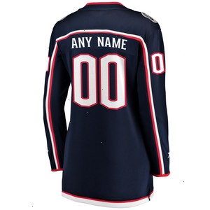 Columbus Blue Jackets Fanatics Branded Women's Home Breakaway Custom Jersey - Navy