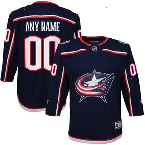 Columbus Blue Jackets Youth Home Premier Custom Jersey - Navy