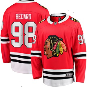 Connor Bedard Chicago Blackhawks Fanatics Branded 2023 NHL Draft Home Breakaway Player Jersey - Red