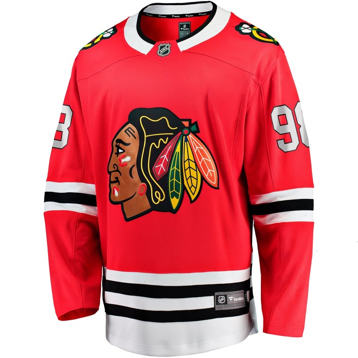 Connor Bedard Chicago Blackhawks Fanatics Branded 2023 NHL Draft Home Breakaway Player Jersey - Red