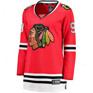 Connor Bedard Chicago Blackhawks Fanatics Branded Women's 2023 NHL Draft Home Breakaway Player Jersey - Red