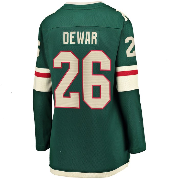 Connor Dewar Minnesota Wild Fanatics Branded Women's Home Breakaway Player Jersey - Green