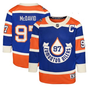 Connor McDavid Edmonton Oilers Youth 2023 NHL Heritage Classic Premier Player Jersey – Royal