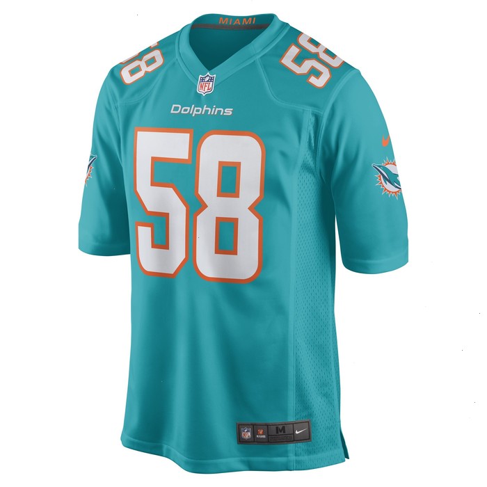 Connor Williams Miami Dolphins Nike Game Player Jersey - Aqua