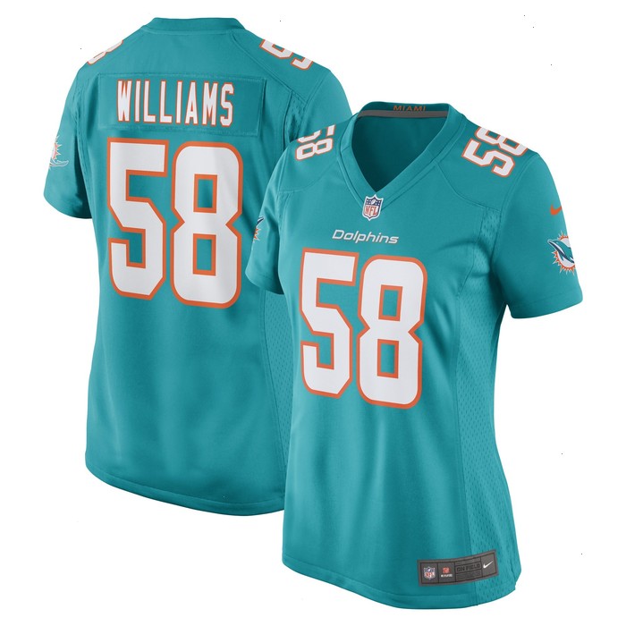 Connor Williams Miami Dolphins Nike Women's Game Player Jersey - Aqua