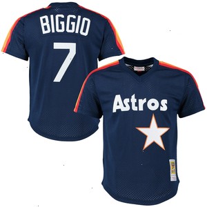 Craig Biggio Houston Astros Mitchell & Ness Cooperstown Mesh Batting Practice Jersey - Navy