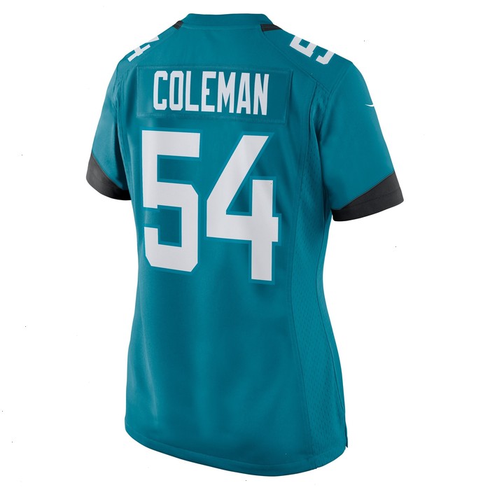 DJ Coleman Jacksonville Jaguars Nike Women's Game Jersey - Teal