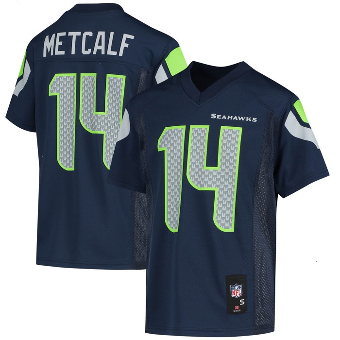 DK Metcalf Seattle Seahawks Youth Replica Player Jersey - Navy