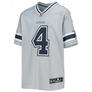 Dak Prescott Dallas Cowboys Nike Youth Inverted Team Game Jersey - Silver