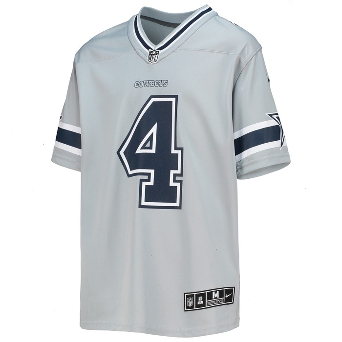 Dak Prescott Dallas Cowboys Nike Youth Inverted Team Game Jersey - Silver