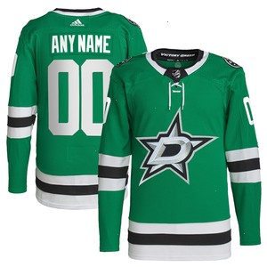 Dallas Stars adidas Home Primegreen Authentic Pro Custom Jersey - Green