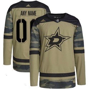 Dallas Stars adidas Military Appreciation Team Authentic Custom Practice Jersey - Camo