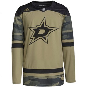 Dallas Stars adidas Military Appreciation Team Authentic Custom Practice Jersey - Camo 1