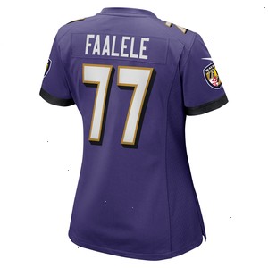 Daniel Faalele Baltimore Ravens Nike Women's Player Game Jersey - Purple