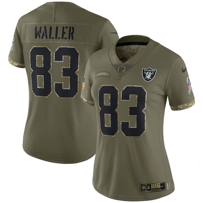 Darren Waller Las Vegas Raiders Nike Women's 2022 Salute To Service Limited Jersey - Olive