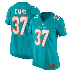 Darrynton Evans Miami Dolphins Nike Women's Team Game Jersey - Aqua