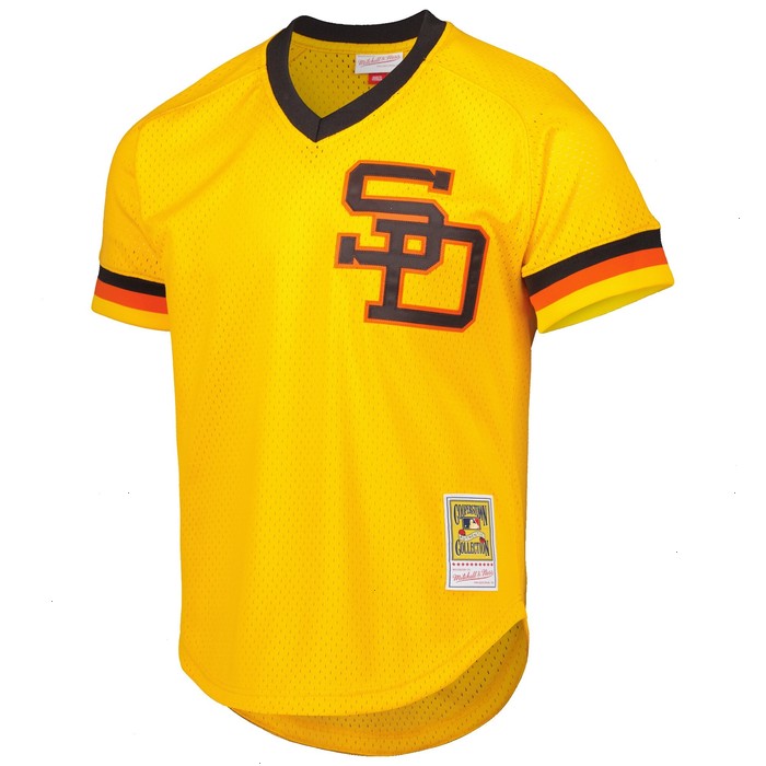 Dave Winfield San Diego Padres Mitchell & Ness Cooperstown Collection Mesh Batting Practice Jersey - Gold