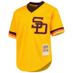 Dave Winfield San Diego Padres Mitchell & Ness Youth Cooperstown Collection Mesh Batting Practice Jersey - Gold