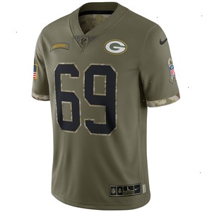 David Bakhtiari Green Bay Packers Nike 2022 Salute To Service Limited Jersey - Olive