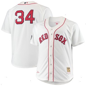 David Ortiz Boston Red Sox Mitchell & Ness Big & Tall Home Authentic Player Jersey - White