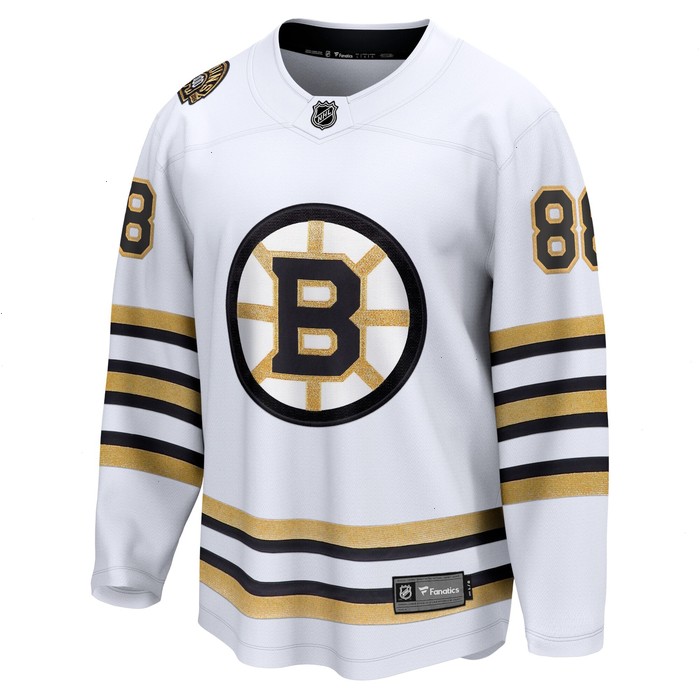 David Pastrnak Boston Bruins Fanatics Branded 100th Anniversary Premier Breakaway Player Jersey - White