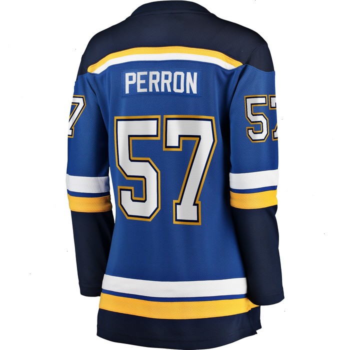 David Perron St. Louis Blues Fanatics Branded Women's Home Breakaway Player Jersey - Blue