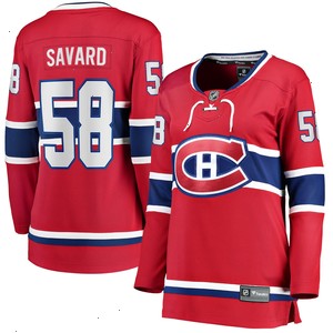 David Savard Montreal Canadiens Fanatics Branded Women's Home Breakaway Player Jersey - Red