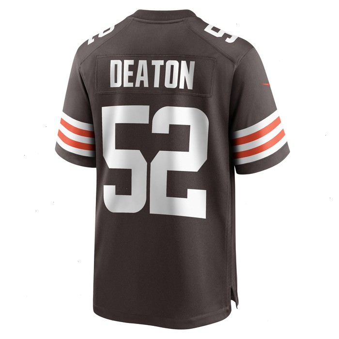 Dawson Deaton Cleveland Browns Nike Game Player Jersey - Brown