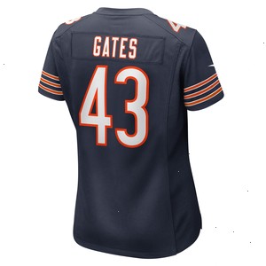 DeMarquis Gates Chicago Bears Nike Women's Game Player Jersey - Navy