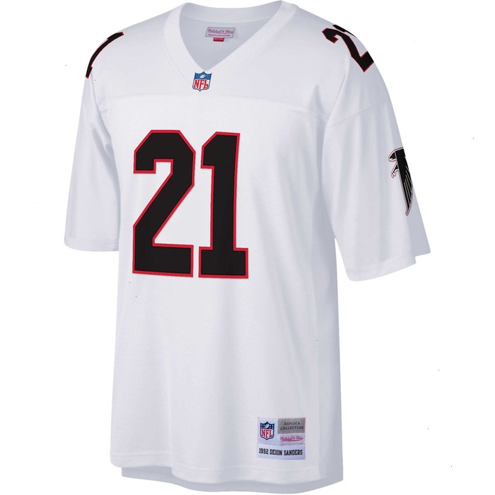 Deion Sanders Atlanta Falcons Mitchell & Ness Big & Tall 1992 Retired Player Replica Jersey - White