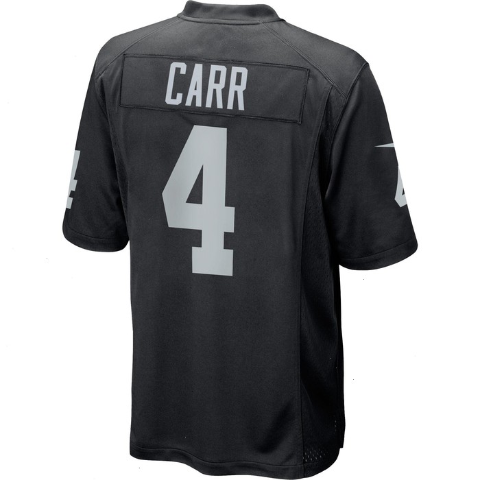 Derek Carr Las Vegas Raiders Nike Youth Team Color Game Jersey - Black