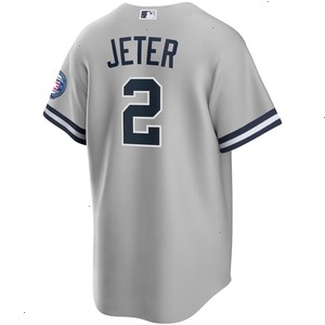 Derek Jeter New York Yankees Nike 2020 Hall of Fame Induction Road Replica Player Name Jersey - Gray