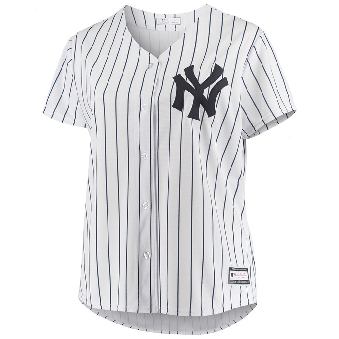 Derek Jeter New York Yankees Women's Plus Size Replica Player Jersey - White