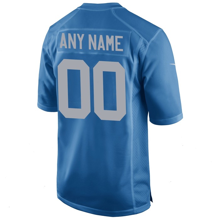 Detroit Lions Nike Throwback Custom Game Jersey - Blue