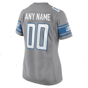  Detroit Lions Nike Women's Alternate Custom Game Jersey - Gray