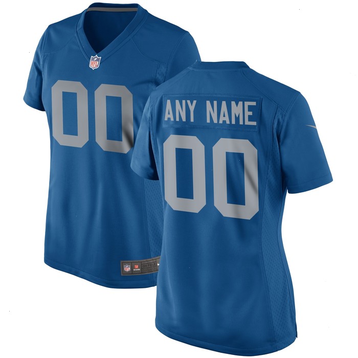 Detroit Lions Nike Women's Throwback Custom Game Jersey - Blue