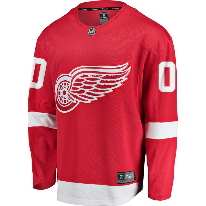 Detroit Red Wings Fanatics Branded Home Breakaway Custom Jersey - Red