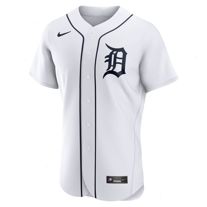 Detroit Tigers Nike Home Logo Authentic Team Jersey - White