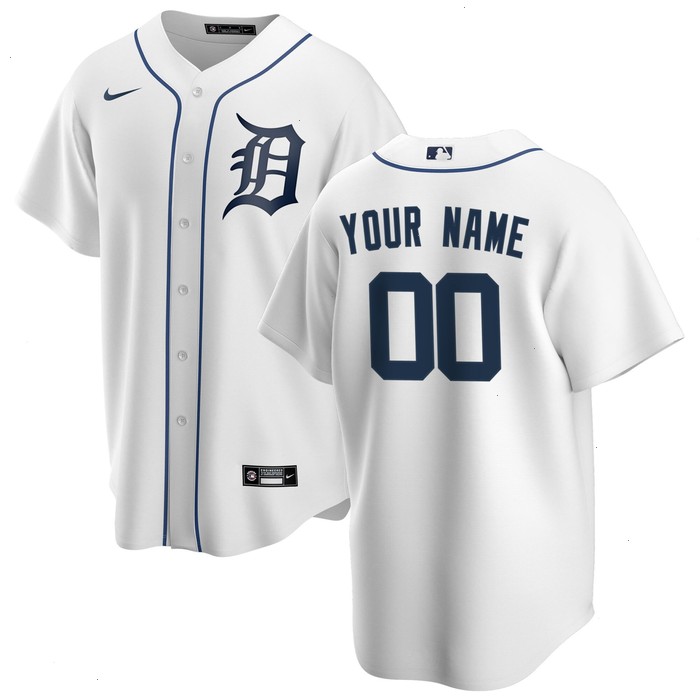 Detroit Tigers Nike Home Replica Custom Jersey - White