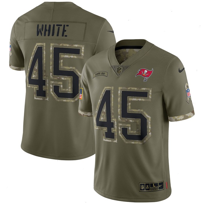 Devin White Tampa Bay Buccaneers Nike 2022 Salute To Service Limited Jersey - Olive