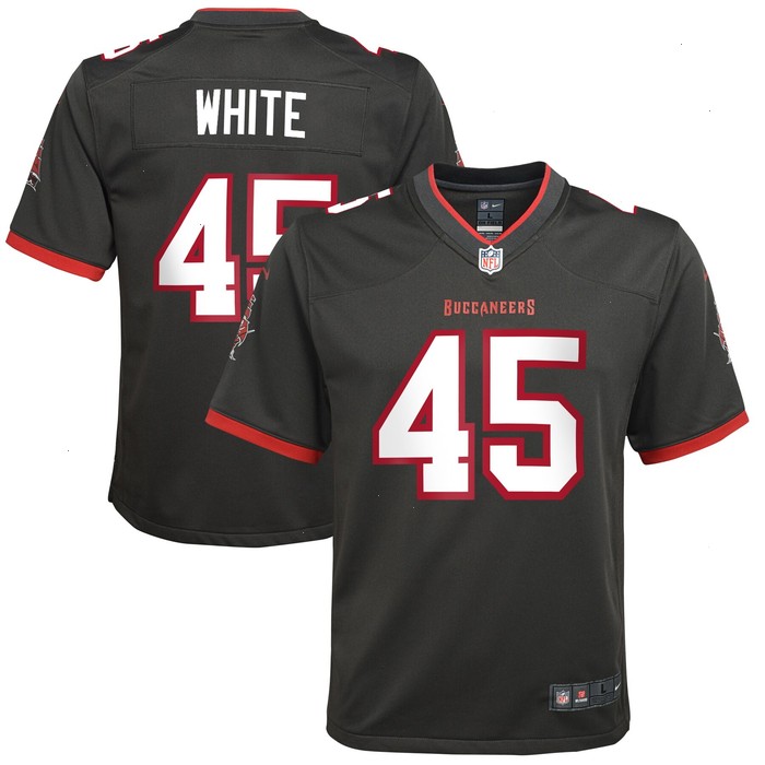 Devin White Tampa Bay Buccaneers Nike Youth Game Jersey - Pewter