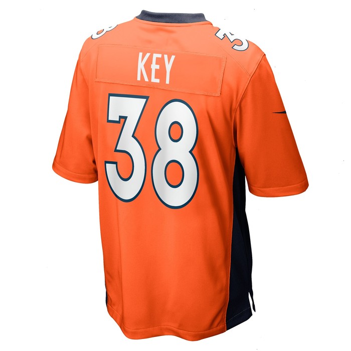 Devon Key Denver Broncos Nike Team Game Jersey - Orange