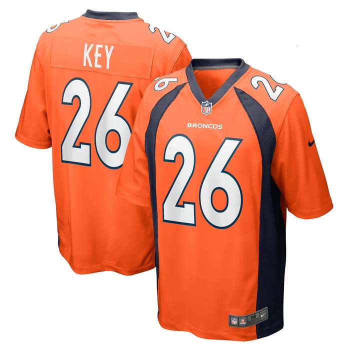 Devon Key Denver Broncos Nike Team Game Jersey - Orange V1