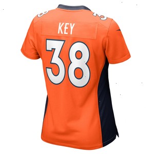 Devon Key Denver Broncos Nike Women's Team Game Jersey - Orange V1