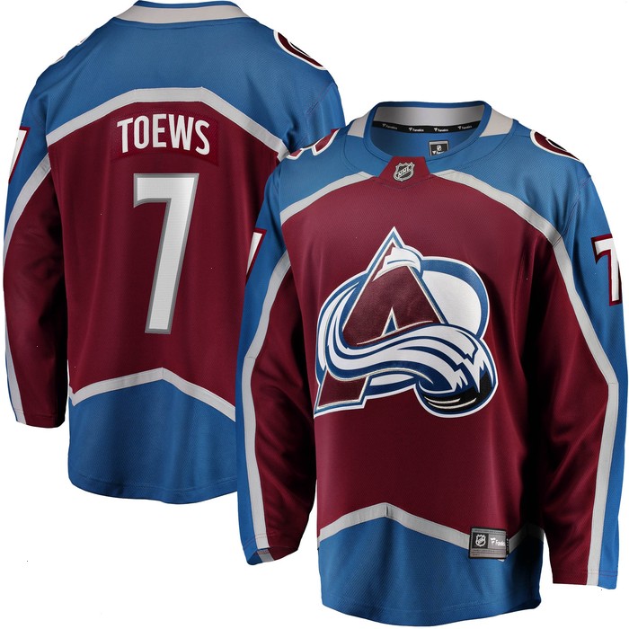 Devon Toews Colorado Avalanche Fanatics Branded Home Breakaway Player Jersey - Burgundy