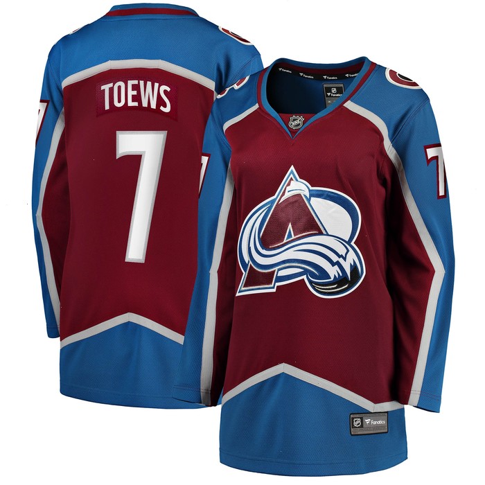 Devon Toews Colorado Avalanche Fanatics Branded Women's Home Breakaway Player Jersey - Burgundy