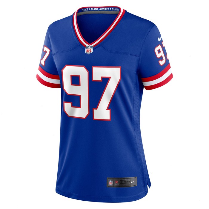 Dexter Lawrence II New York Giants Nike Women's Classic Game Player Jersey - Royal