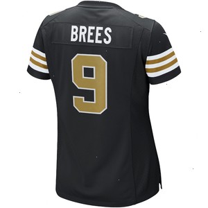 Drew Brees Nike New Orleans Saints Women's Alternate Game Jersey - Black