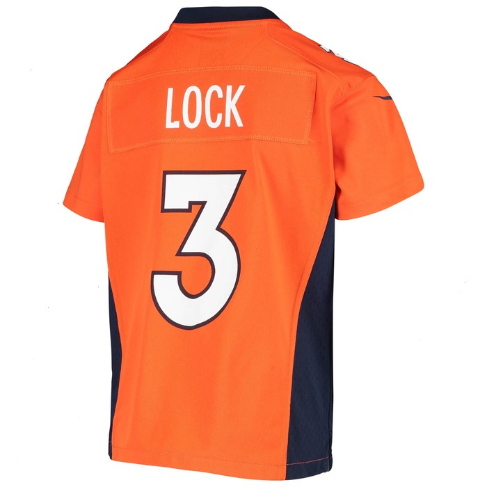 Drew Lock Denver Broncos Nike Youth Player Game Jersey - Orange