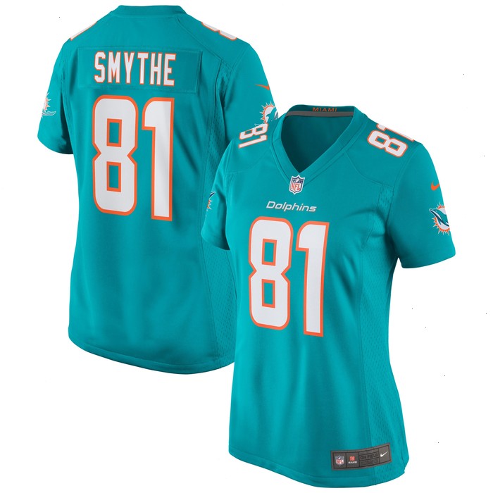 Durham Smythe Miami Dolphins Nike Women's Game Jersey - Aqua